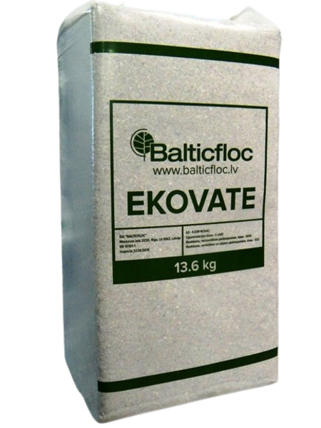 BalticFloc Ekovate (Celulozes vate) + Iestrāde objektā 1m3