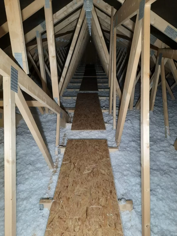 Auksto bēņiņu siltināšana ar Knauf insulation Supafil Loft Pro