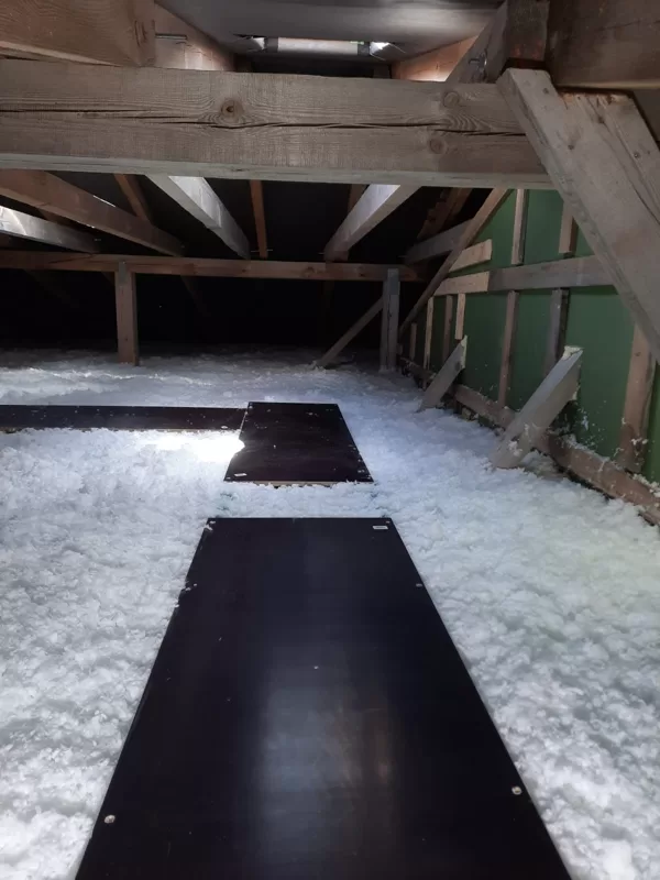 Auksto bēņiņu siltināšana ar Knauf insulation Supafil Loft Pro